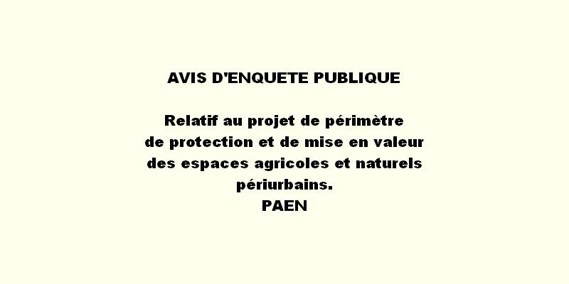 Avis d'enqute publique PAEN