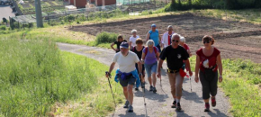 Beau succs de la marche dans la nature