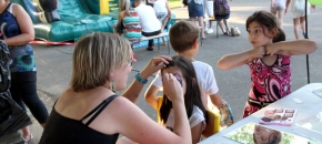 Ambiance familiale  la kermesse de l'cole de Boussieu